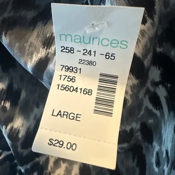 One-shoulder, leopard-print top. - Picture 2 of 2